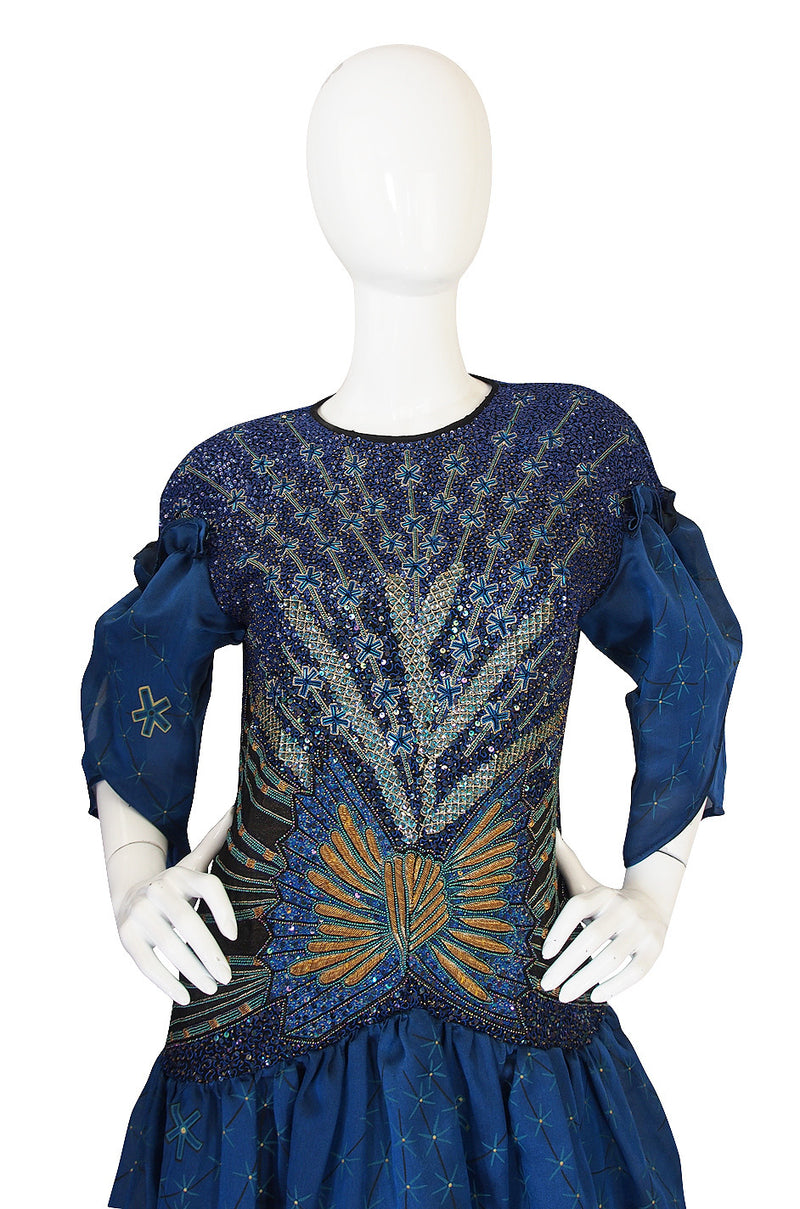 1987 "Secrets Of the Nile" Zandra Rhodes Beaded Gown