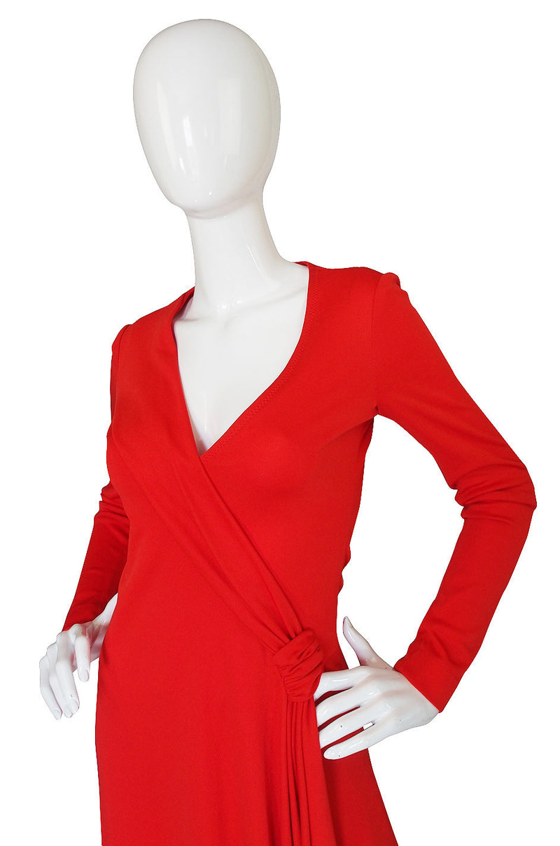 1970s Stephen Burrows Red Jersey Dress