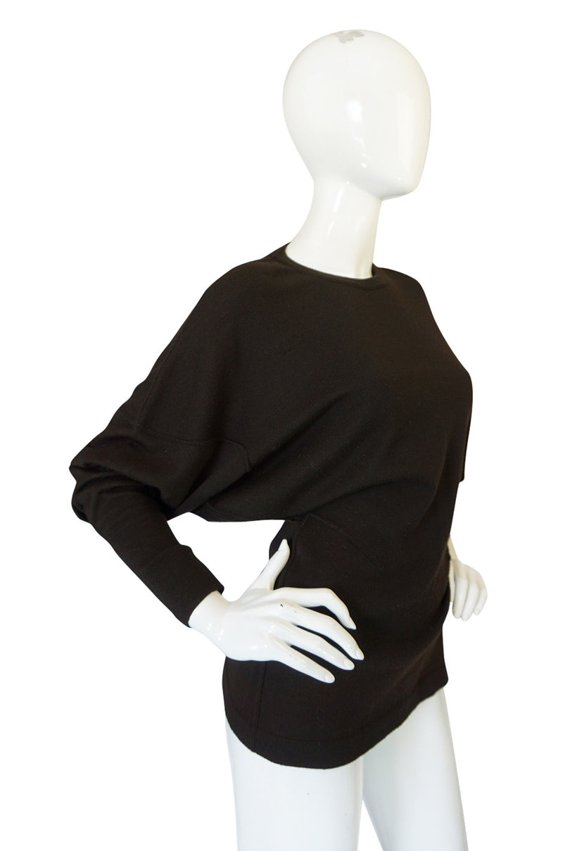 Rare 1980s Chocolate Azzedine Alaia Knit Sweater