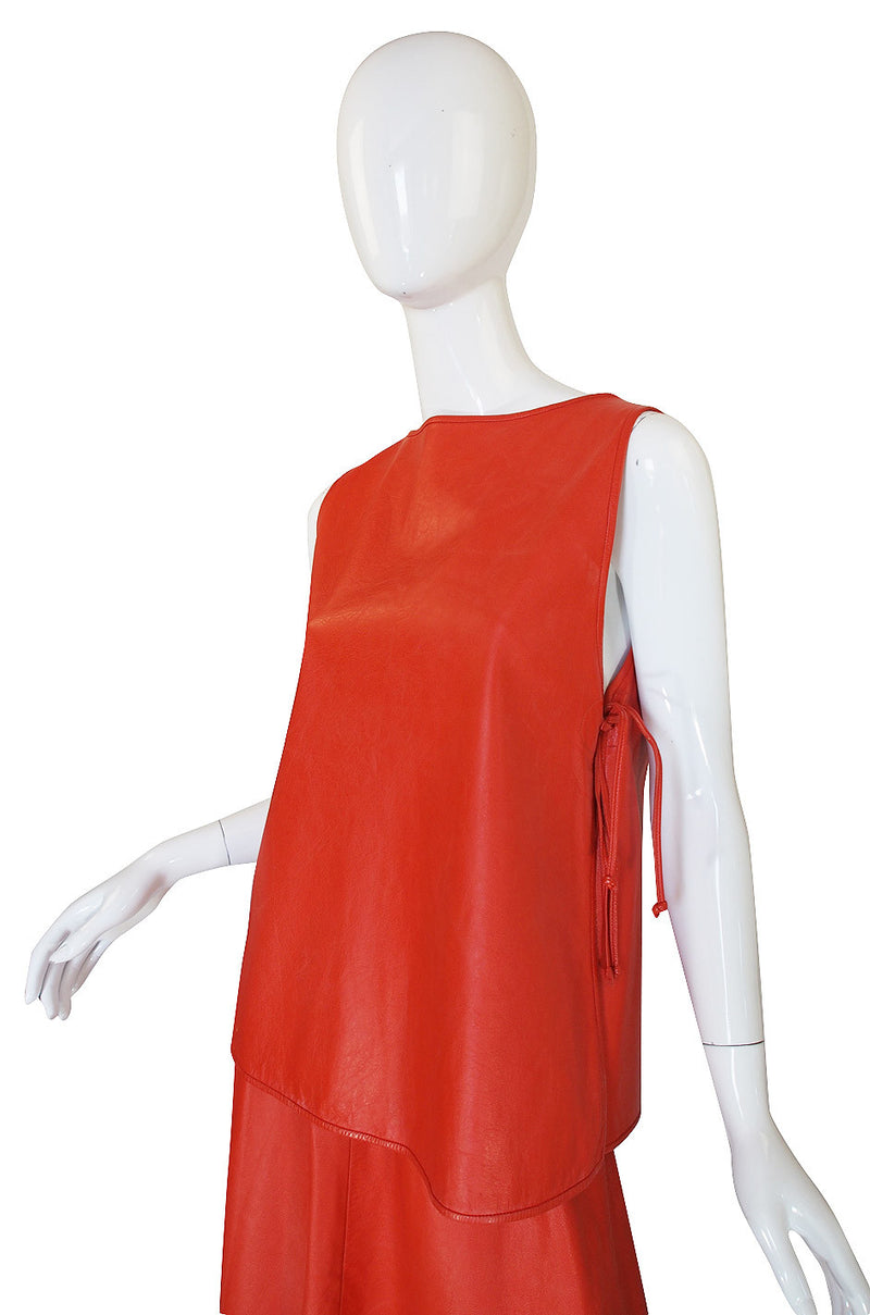 1960s Bonnie Cashin for Sills Orange Leather Set