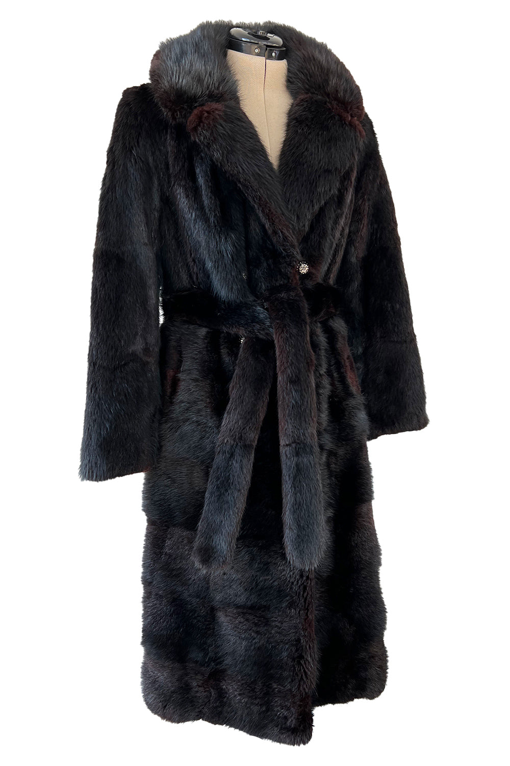 Gorgeous 1970s Christian Dior by Frederic Castet Rich Brown-Black