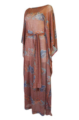 Iconic c.1972-73 Missoni Floral Print Metallic Lurex Caftan Dress