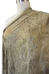 Rare 1920s Gold Thread Lame Shawl or Scarf