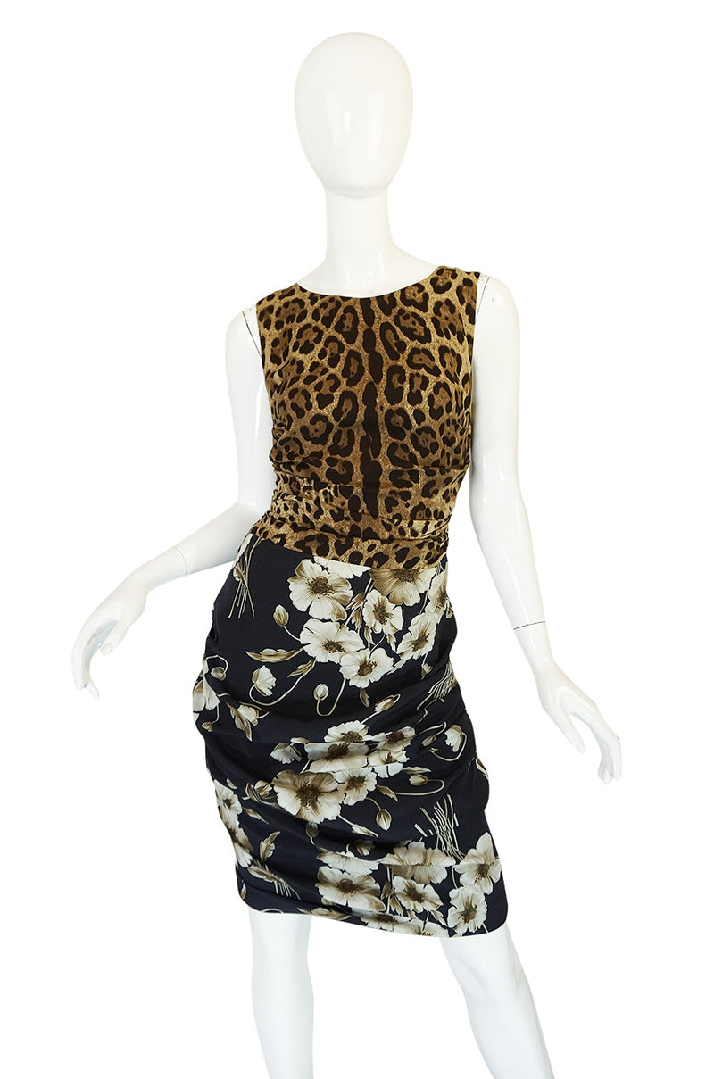 Recent Dolce & Gabbana Floral and Leopard Print Dress