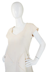 1980s Fabulous Cream Courreges Shift Dress