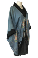 1920s Fully Reversible Printed Tissue Silk Japanese Tourist Kimono Jacket