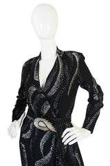 1960s George Halley Attributed Glitter Wrap Dress
