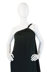 1980s Green Silk Chiffon Oscar De La Renta Gown