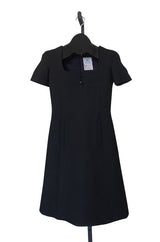 1960s Black Courreges Paris Shift Dress