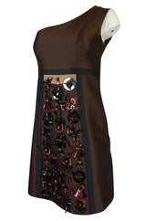 S/S 2005 Prada Runway Look 48 One Shoulder Embellished Silk Dress