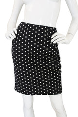 1980s Amazing Norma Kamali Dot Skirt & Turban