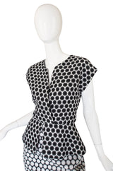 1980s Christian Dior Fitted Dot Dress