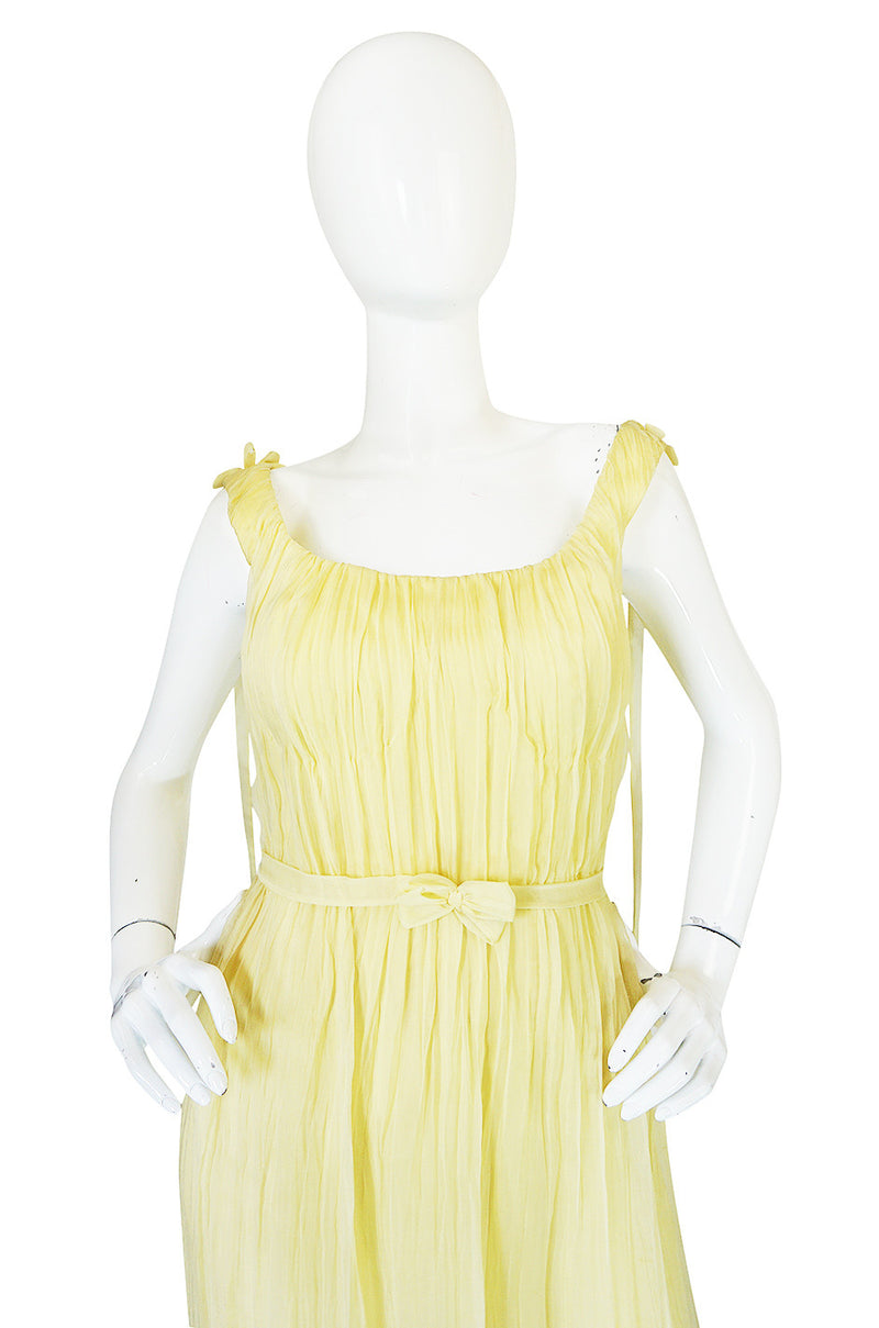 F/W 2005 Alexander McQueen Documented Runway Yellow Silk Dress