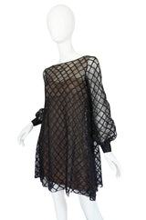 1960s Baby Doll Back Malcolm Starr Lace Dress