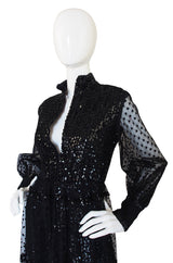 1960s Oscar De La Renta Sequin Jumpsuit