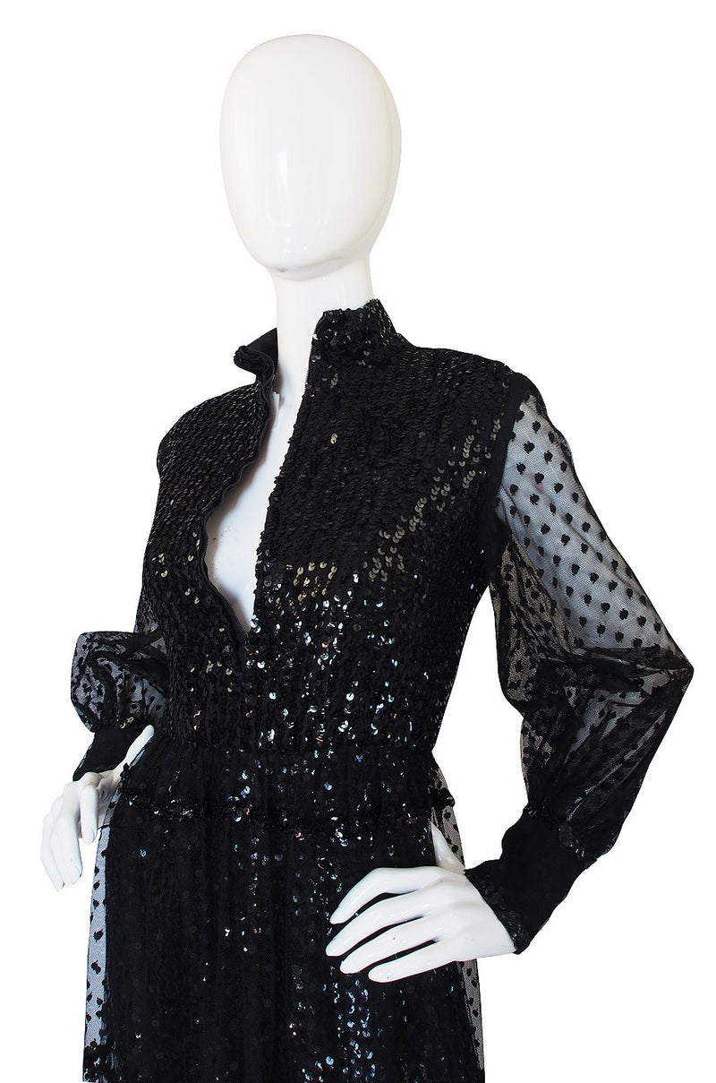 1960s Oscar De La Renta Sequin Jumpsuit