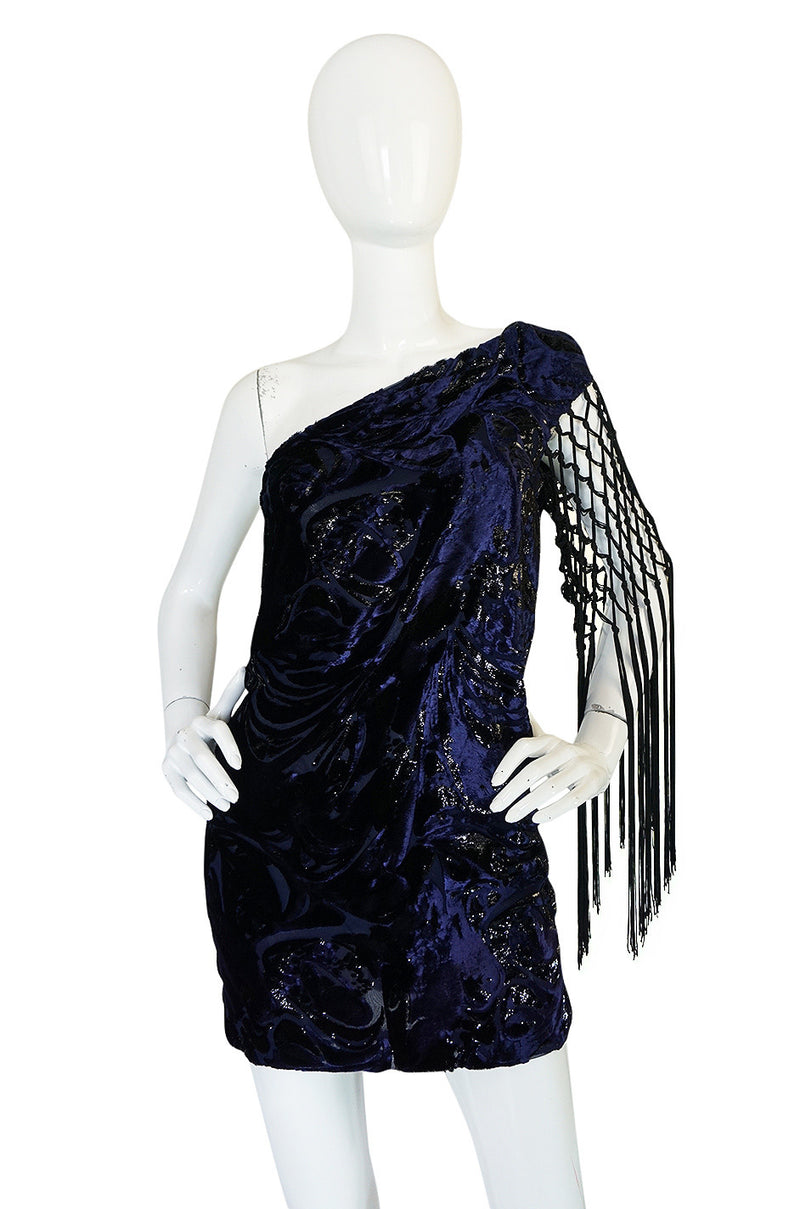 F/W 2010 Peter Dundas for Pucci Fringed Silk Devore Mini Dress