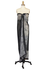 Huge Vintage Zebra Print Yves Saint Laurent Scarf