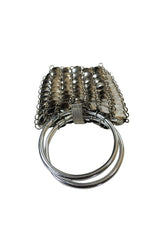 1960s Silver Disc Bag in the Manner of Paco Rabanne