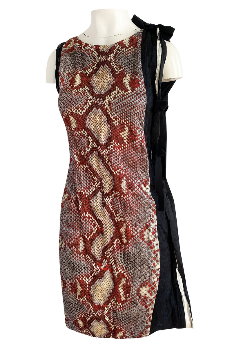 Spring 2009 Prada Runway Snakeskin Print Open Side Dress – Shrimpton Couture Spring 2009 Prada Runway Snakeskin Print Open Side Dress – Shrimpton Couture