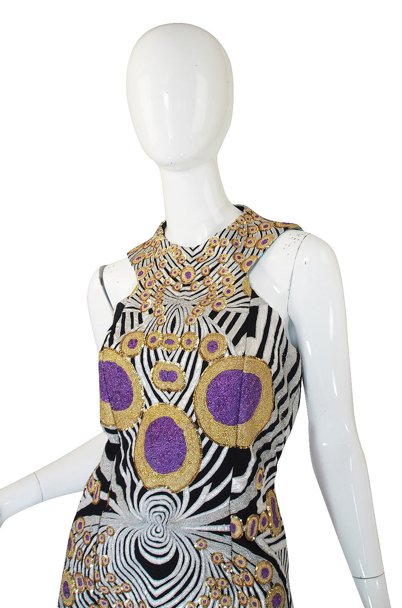 Recent Metallic Embroidery Manish Arora Dress