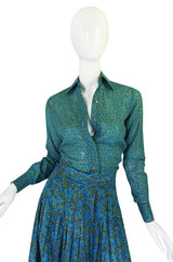 1970s Yves Saint Laurent Ruffled Tiered Skirt & Top Set
