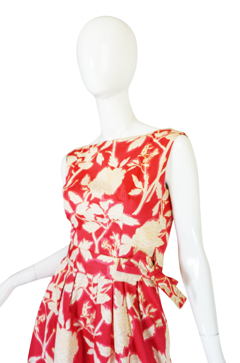 1960s Marc Bohan for Christian Dior Floral Print Dress