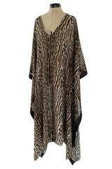 Recent Roberto Cavalli Chiffon Leopard Print Beachwear Caftan New w Tags