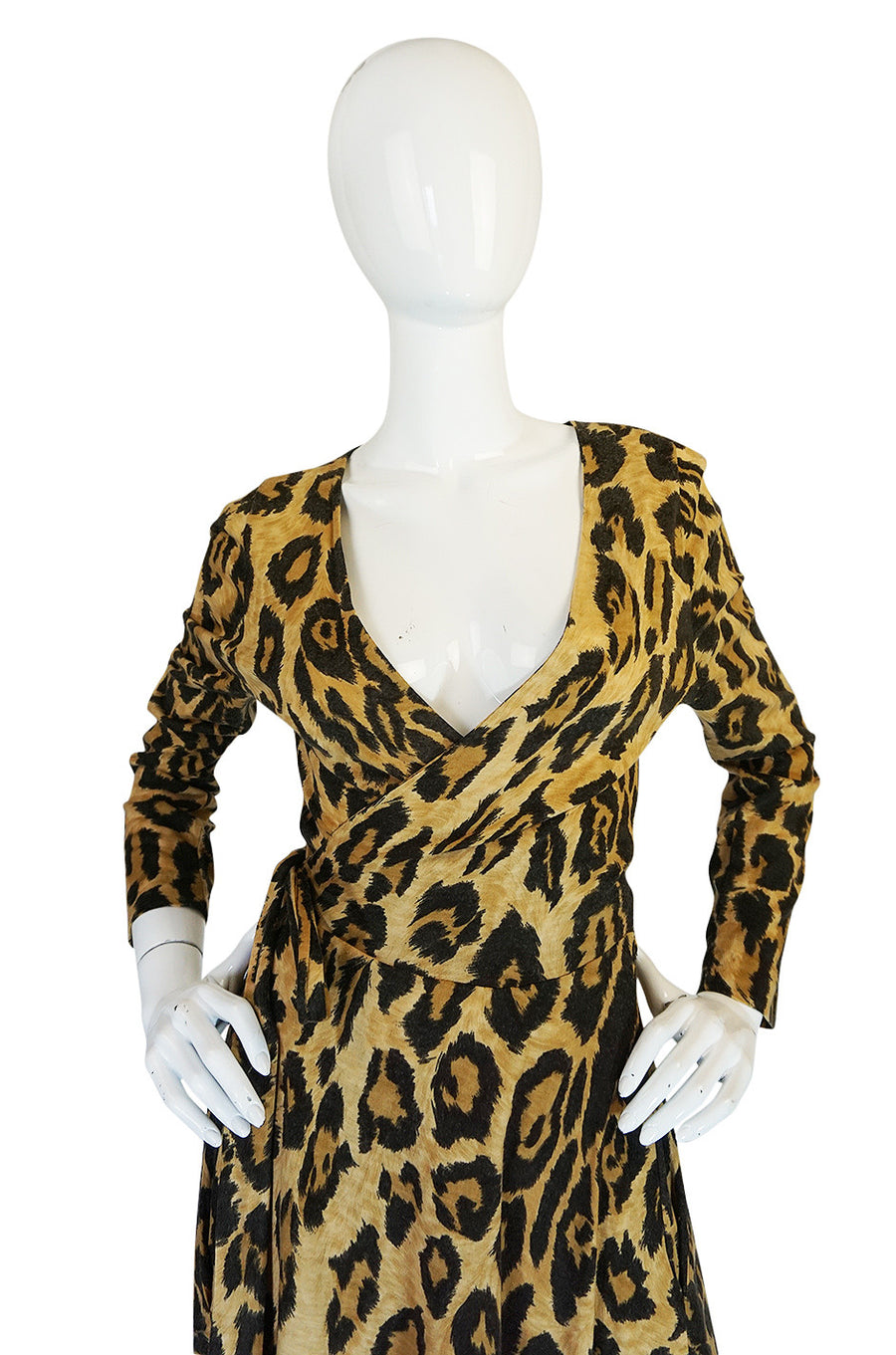 Dvf leopard wrap dress outlet