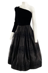 Documented Fall 1986 Valentino Haute Couture Very Full Skirted One Shoulder Dress