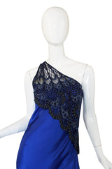 1970s Beaded Bob Mackie One Shoulder Gown