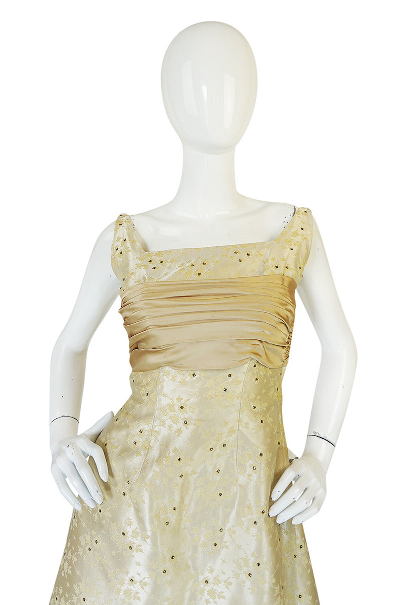 1950s David Hart Brocade & Rhinestone Dress