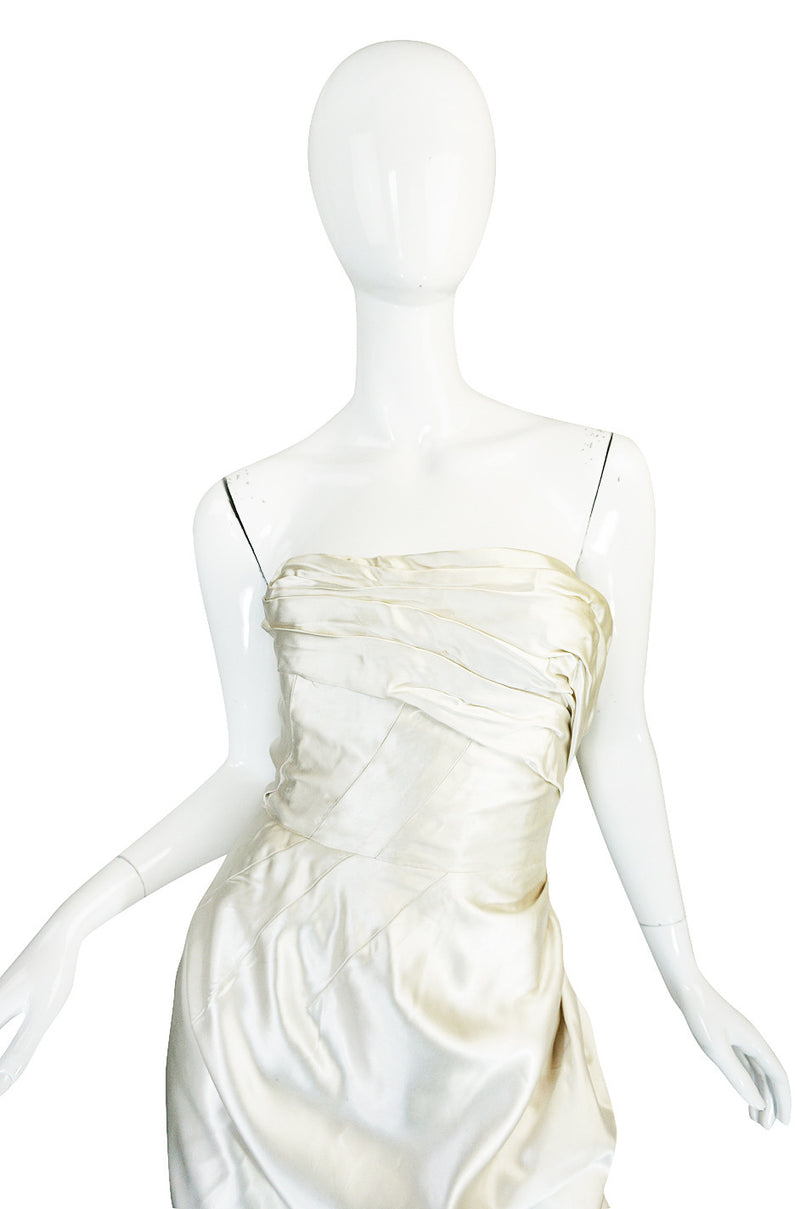 c1959 Maggy Rouff Haute Couture Champagne Silk Gown