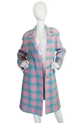 1996 Pastel Runway Chanel Coat w Cabochon Buttons