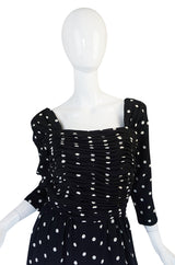 1980s Oscar de la Renta Dot Dress