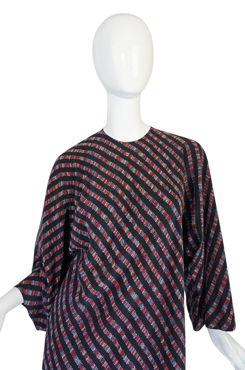 Resort 1977 Halston Bias Spiral Cut Silk Caftan Dress