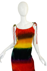 F/W 1994 Todd Oldham Tie Dye Velvet Runway Dress