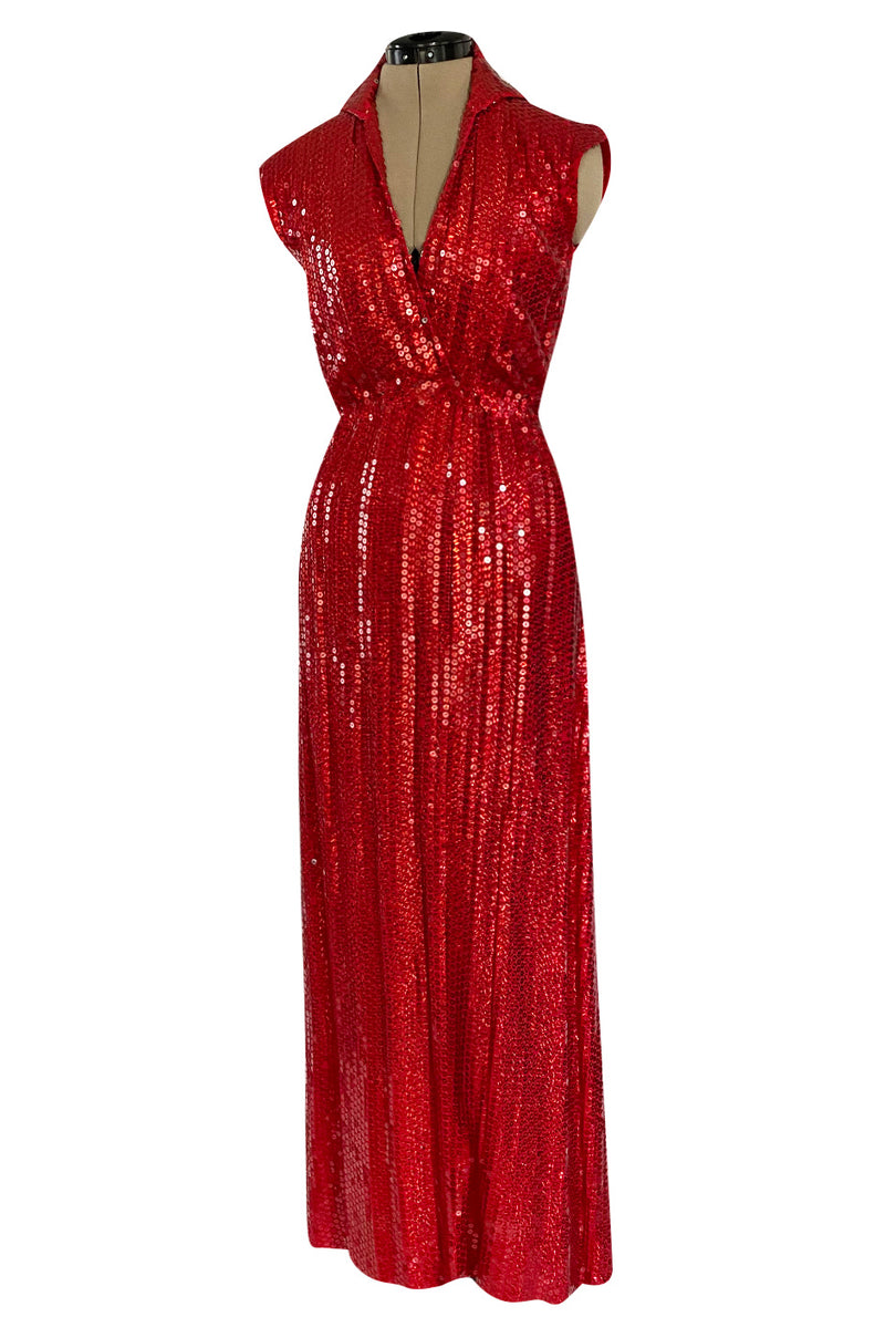halston sequin wrap dress Halston Sequin Side Tie Mini Dress