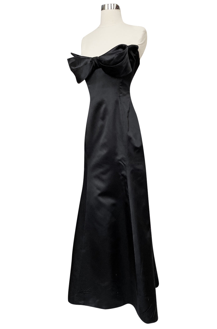 Spring 1996 Vivienne Westwood Bow Front Black Silk Satin Strapless Cor –  Shrimpton Couture