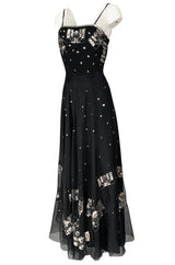 Spring 1974 Chloe by Karl Lagerfeld Sequin Dress Set as Seen on Sylvie Vartan