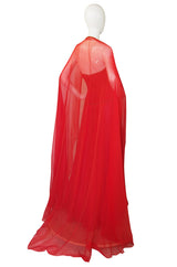 Fall 2001 Red & Gold Bob Mackie Cut Out Gown