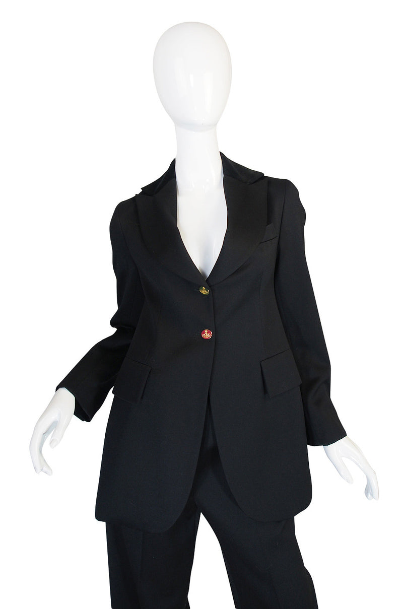 Rare 1990s Vivienne Westwood Black Tuxedo Suit