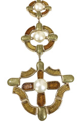 Fall 2007 Chanel Byzantine Cross Gripoix Pendant Necklace