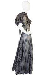 1970s Yves Saint Laurent Silk Dress with Exceptional Lines