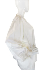 1970s Pearl & Silk Yves Saint Laurent Top