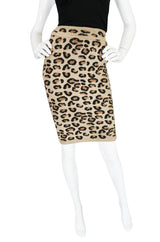 Rare 1991 Collection Azzedine Alaia Leopard Skirt