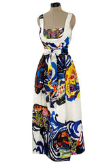 Look 45 Spring 2008 Christian Lacroix Silk Organza Dress w Crystal Detailing & Exuberant Print
