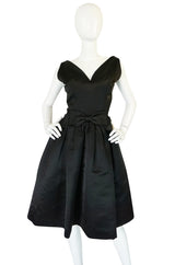 1950s Stunning Demi-Couture Level Helga Silk Satin Dress