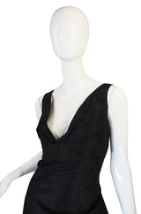 c2009 Black Silk Alexander McQueen Plunge Dress
