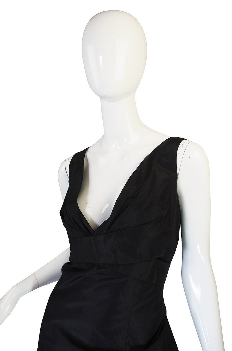 c2009 Black Silk Alexander McQueen Plunge Dress